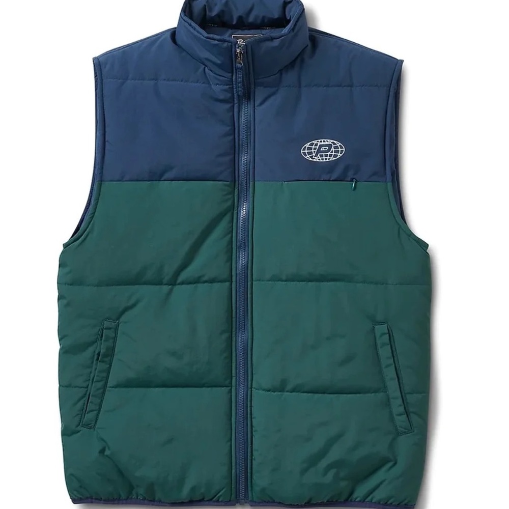 Primitive Puffer Vest Green and Blue